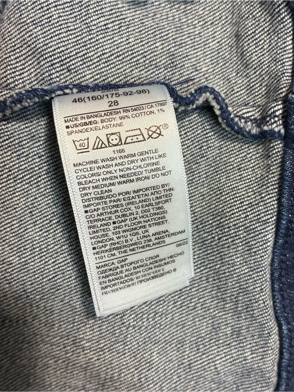 GAP Y2K Denim Button Front Dress Size 6 Sleeveless Jean Mini Dress Pockets Blue - Picture 8 of 8